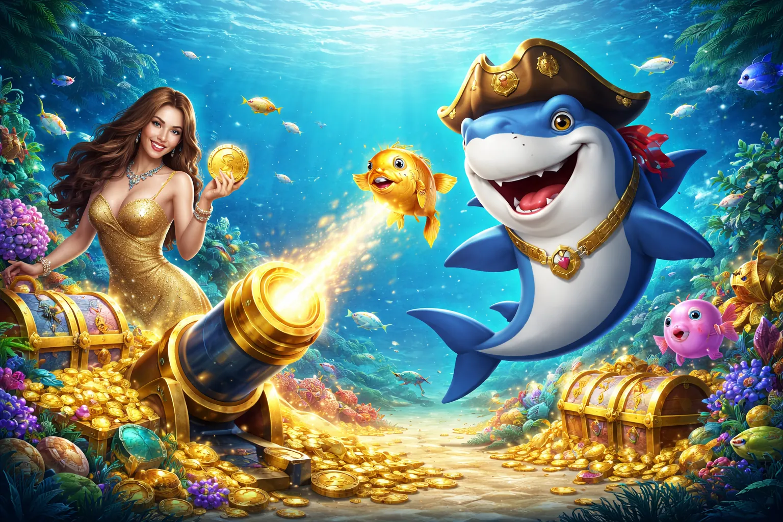 Cảnh hành động bắn cá sôi động tại wipwwin